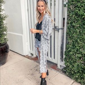 Pink Lily size small snake skin cover up casual top layer